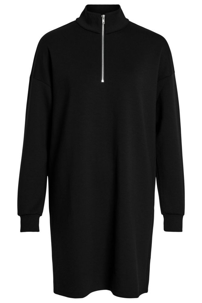 VISANDY L/S HIGH NECK SWEAT DRESS 14107646 Black